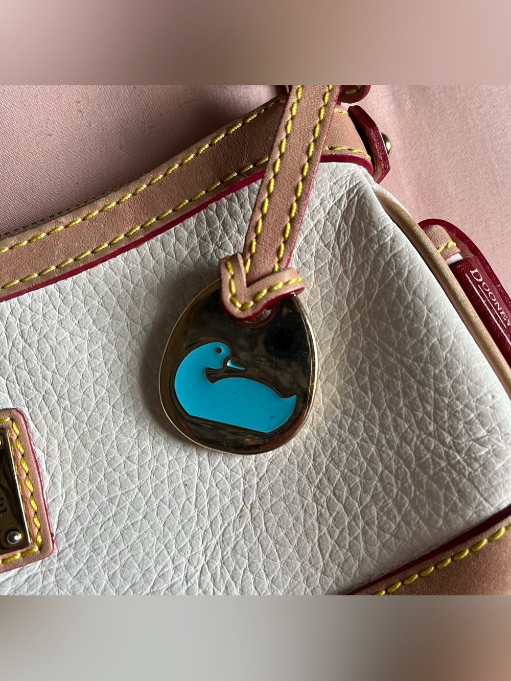2005 dooney & bourke pebble grain baguette mini shoulder bag - Picture 4 of 7